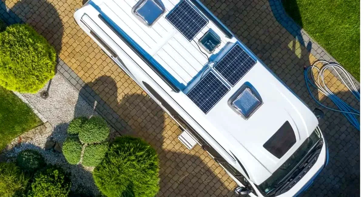 RV with solar panel